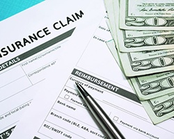 Money on top of insurance claim form