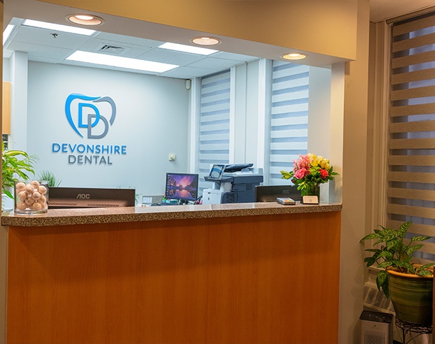Boston dental office reception desk