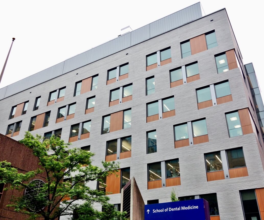 Outside view of dental school building