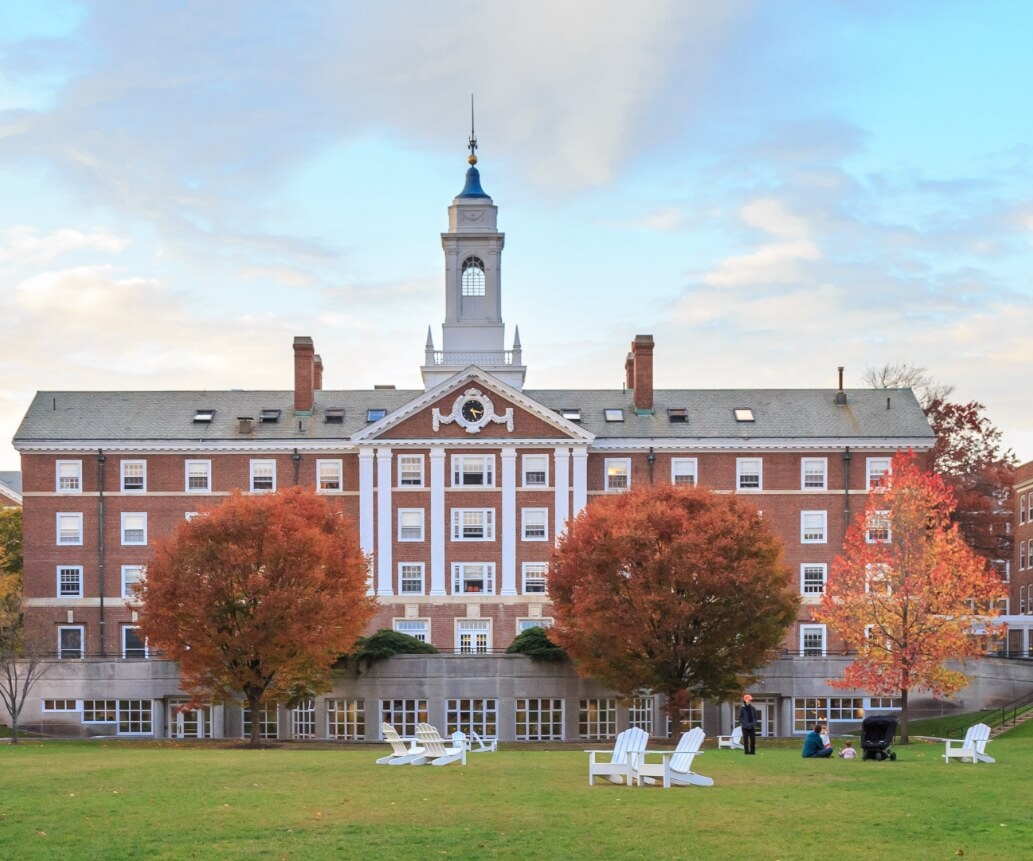 Outside view of dental school building