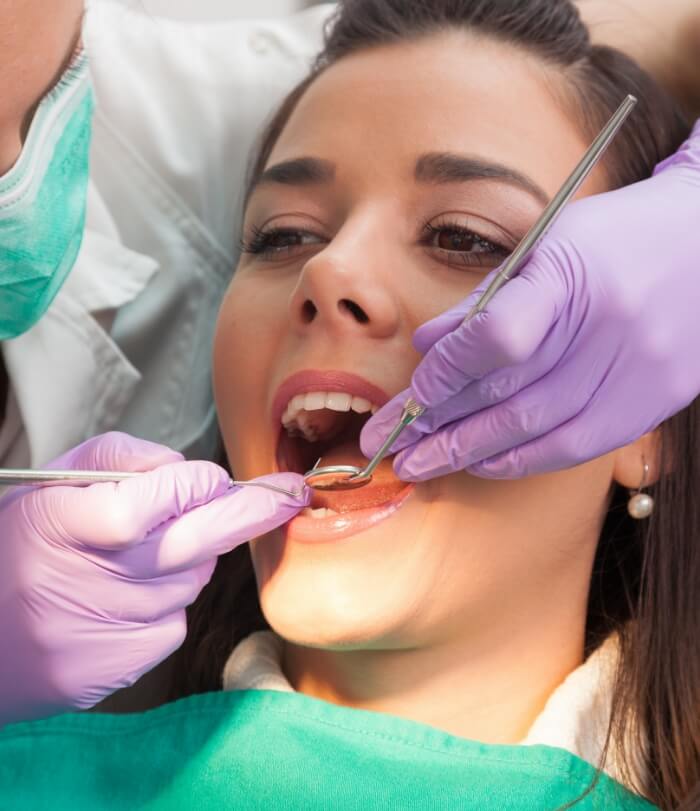 Patient receiving root canal therapy