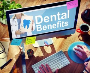 Dental insurance on computer screen