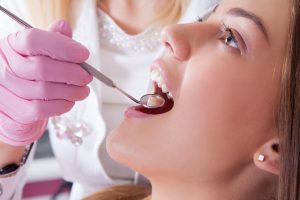 woman at dental exam