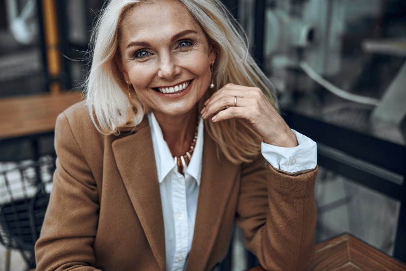 Woman with veneers